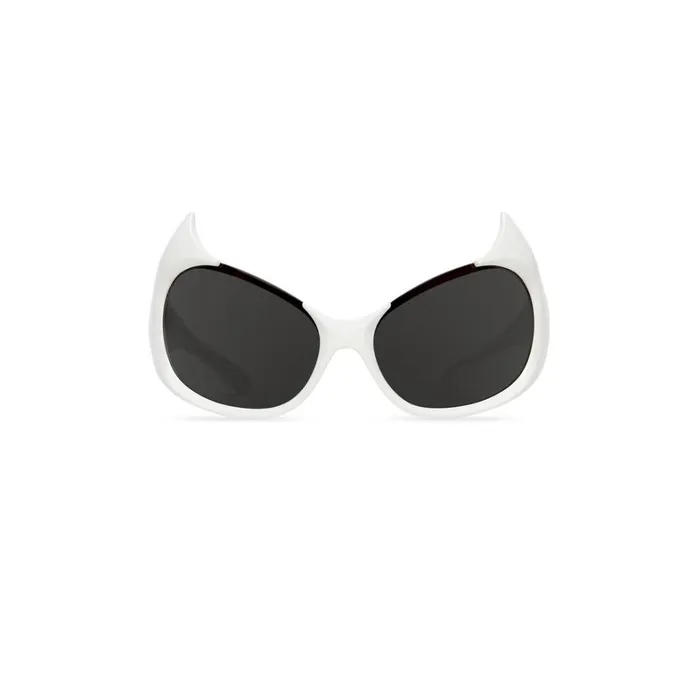 WomenMen Sunglasses Balenciaga Gotham Cat Sunglasses In White