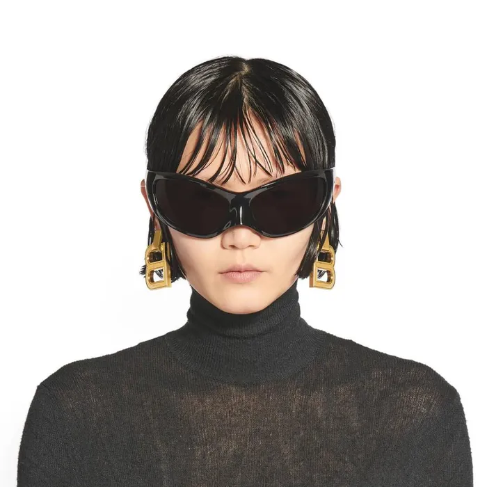 WomenMen Sunglasses Balenciaga Skin Xxl Cat Sunglasses In Black