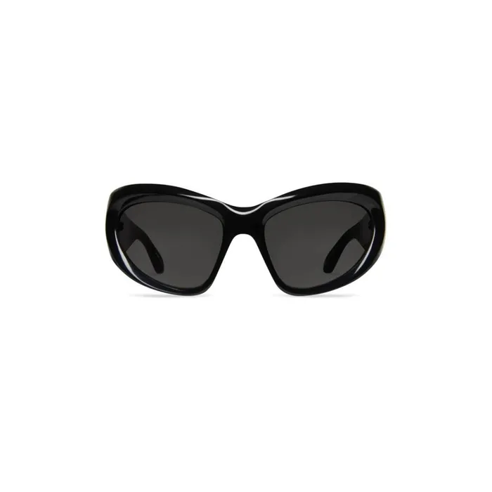 WomenMen Sunglasses Balenciaga Wrap Dframe Sunglasses In Black