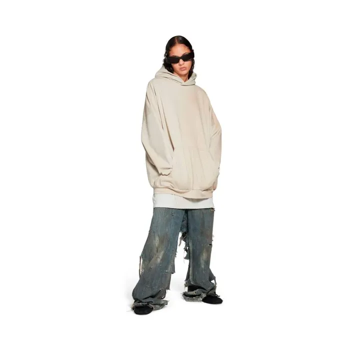 WomenMen Sweatshirts and Hoodies Balenciaga Balenciaga Hoodie Oversized In Off White