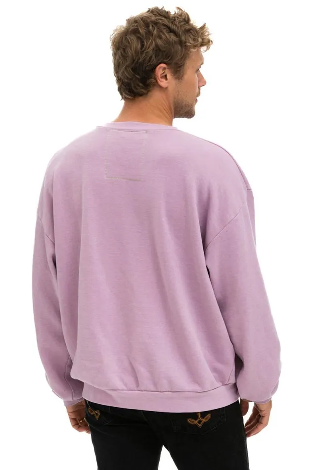 WomenMen Sweatshirts Aviator Nation Logo Stitch Relaxed Crew Sweatshirt 8211 Mauve