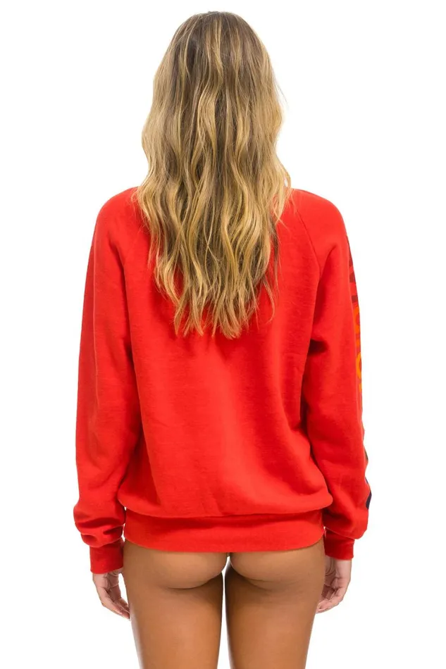WomenMen Sweatshirts Aviator Nation Sweatshirt 8211 Red