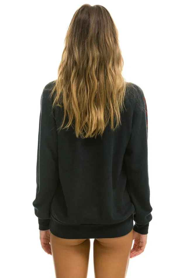 WomenMen Sweatshirts Aviator Nation Vail Crew Sweatshirt 8211 Charcoal