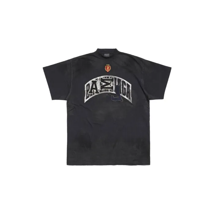 WomenMen Tshirts Balenciaga Skater Tshirt Oversized In Black Faded