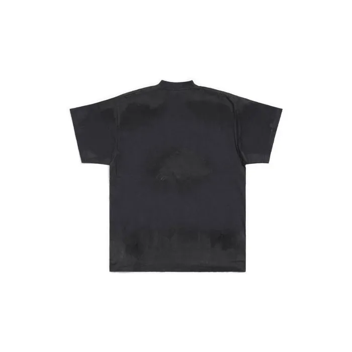 WomenMen Tshirts Balenciaga Skater Tshirt Oversized In Black Faded