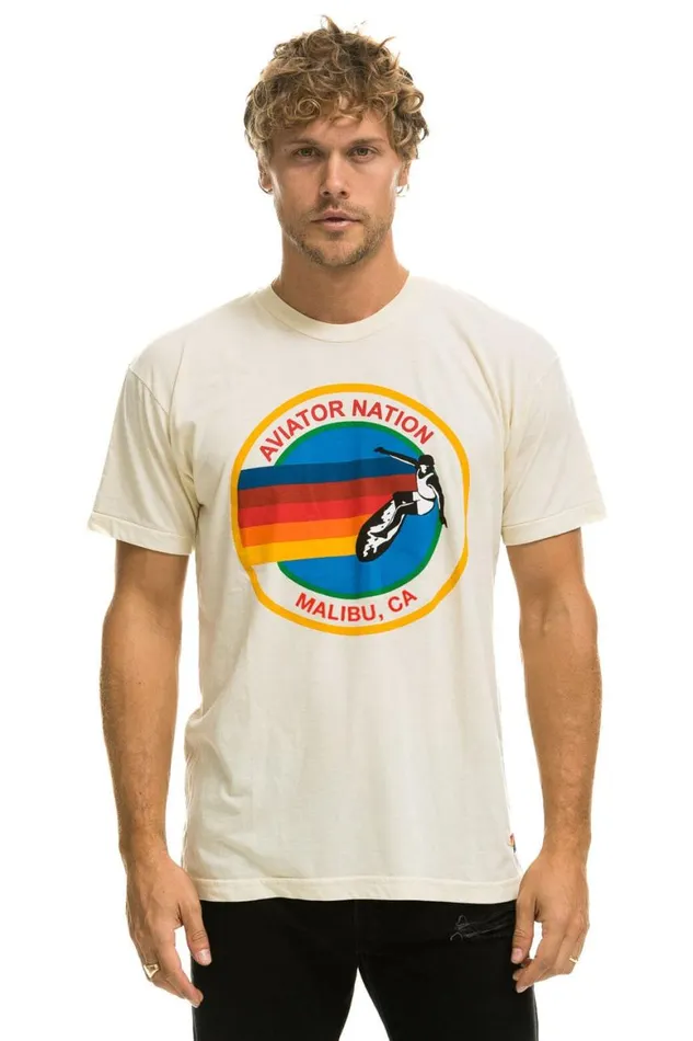 WomenMen Tees Aviator Nation Malibu Tee 8211 Vintage White