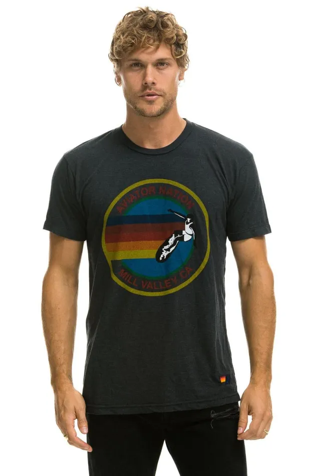 WomenMen Tees Aviator Nation Mlvy 8211 Crew Tee Shirt Char L
