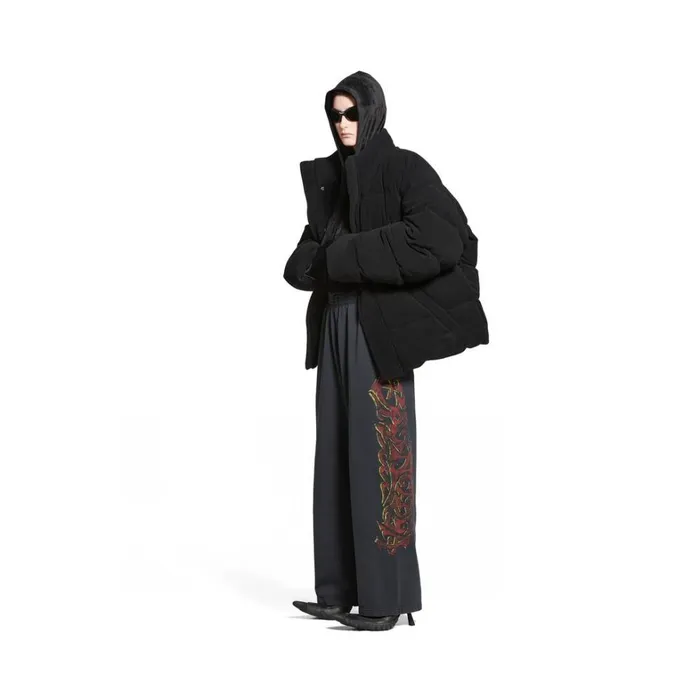 WomenMen Trousers Balenciaga Offshore Baggy Sweatpants In Black Faded