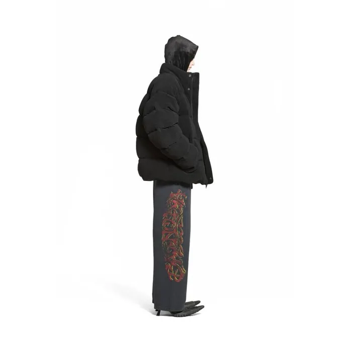 WomenMen Trousers Balenciaga Offshore Baggy Sweatpants In Black Faded