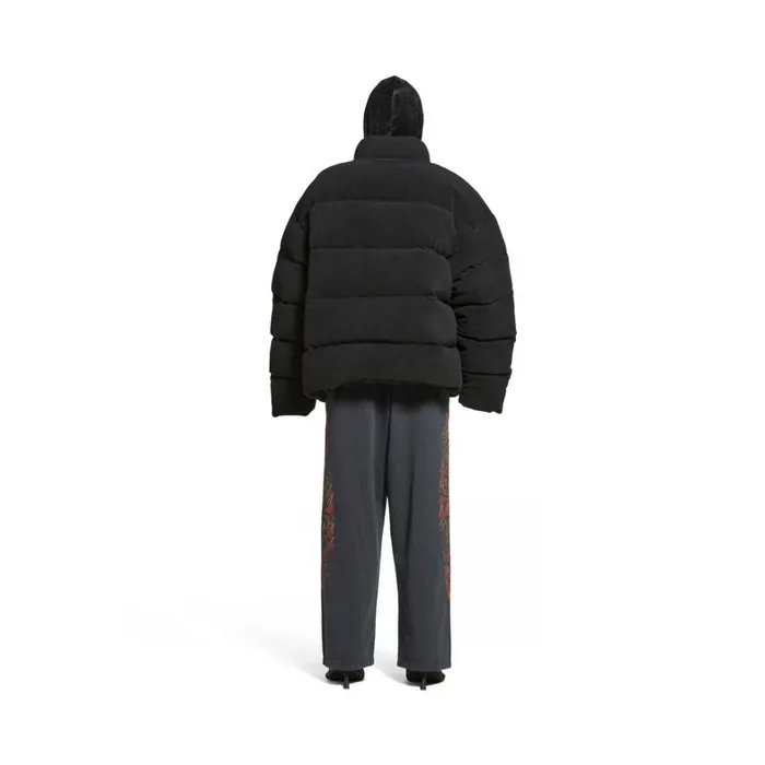 WomenMen Trousers Balenciaga Offshore Baggy Sweatpants In Black Faded