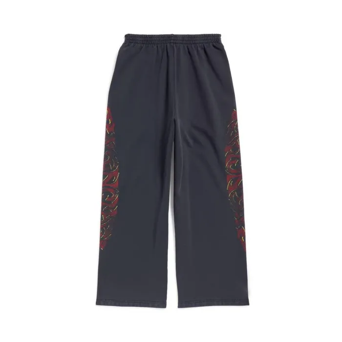 WomenMen Trousers Balenciaga Offshore Baggy Sweatpants In Black Faded