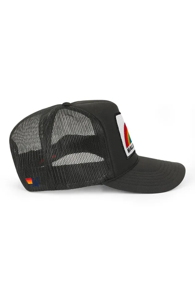 WomenMen Trucker Hats Aviator Nation Malibu Rainbow Trucker Hat