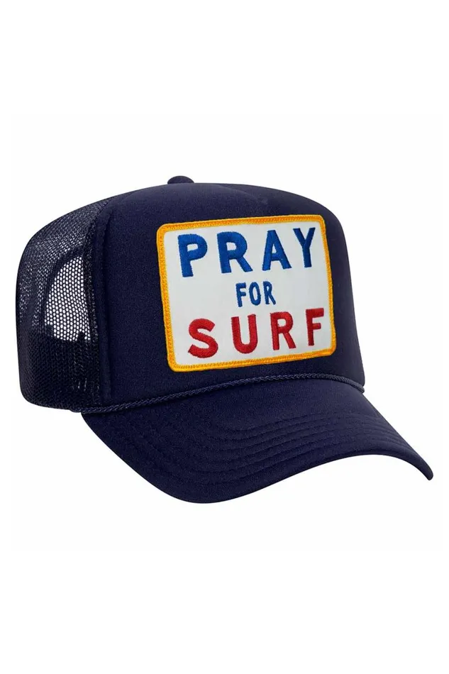 WomenMen Trucker Hats Aviator Nation Pray For Surf Vintage Trucker Hat