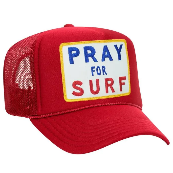 WomenMen Trucker Hats Aviator Nation Pray For Surf Vintage Trucker Hat