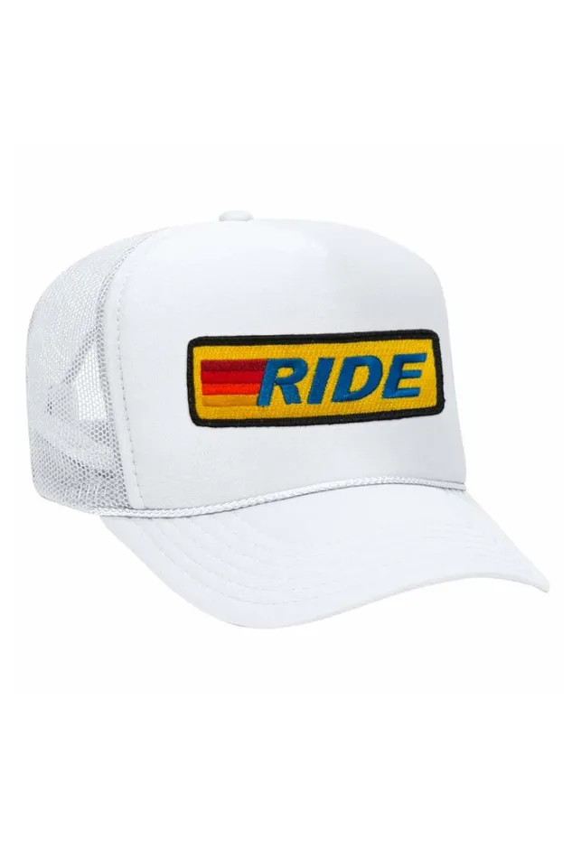WomenMen Trucker Hats Aviator Nation Ride Logo 8211 Vintage Low Rise Trucker