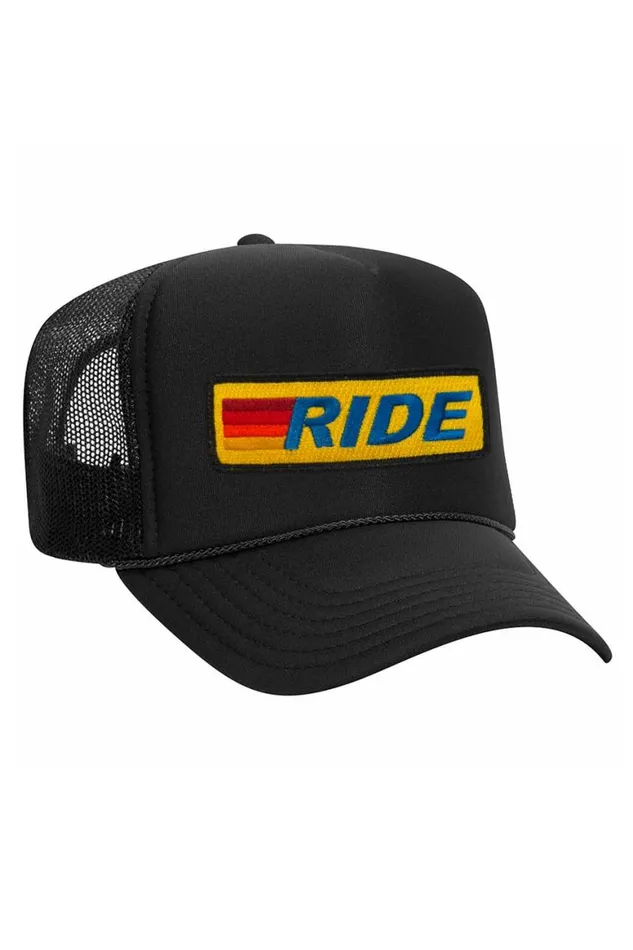 WomenMen Trucker Hats Aviator Nation Ride Logo 8211 Vintage Low Rise Trucker