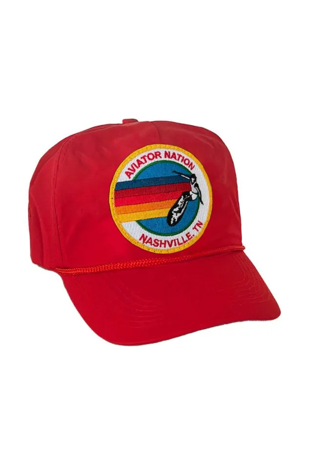 WomenMen Trucker Hats Aviator Nation Signature Nashville Vintage Nylon Trucker Hat