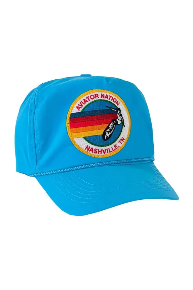 WomenMen Trucker Hats Aviator Nation Signature Nashville Vintage Nylon Trucker Hat