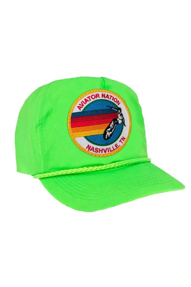 WomenMen Trucker Hats Aviator Nation Signature Nashville Vintage Nylon Trucker Hat