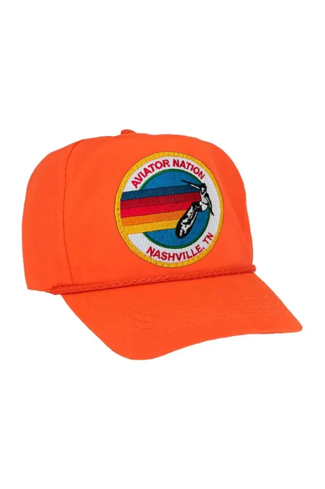 WomenMen Trucker Hats Aviator Nation Signature Nashville Vintage Nylon Trucker Hat