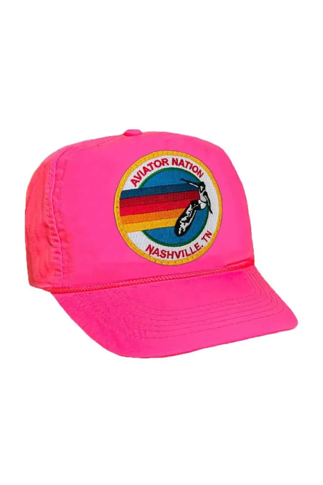 WomenMen Trucker Hats Aviator Nation Signature Nashville Vintage Nylon Trucker Hat
