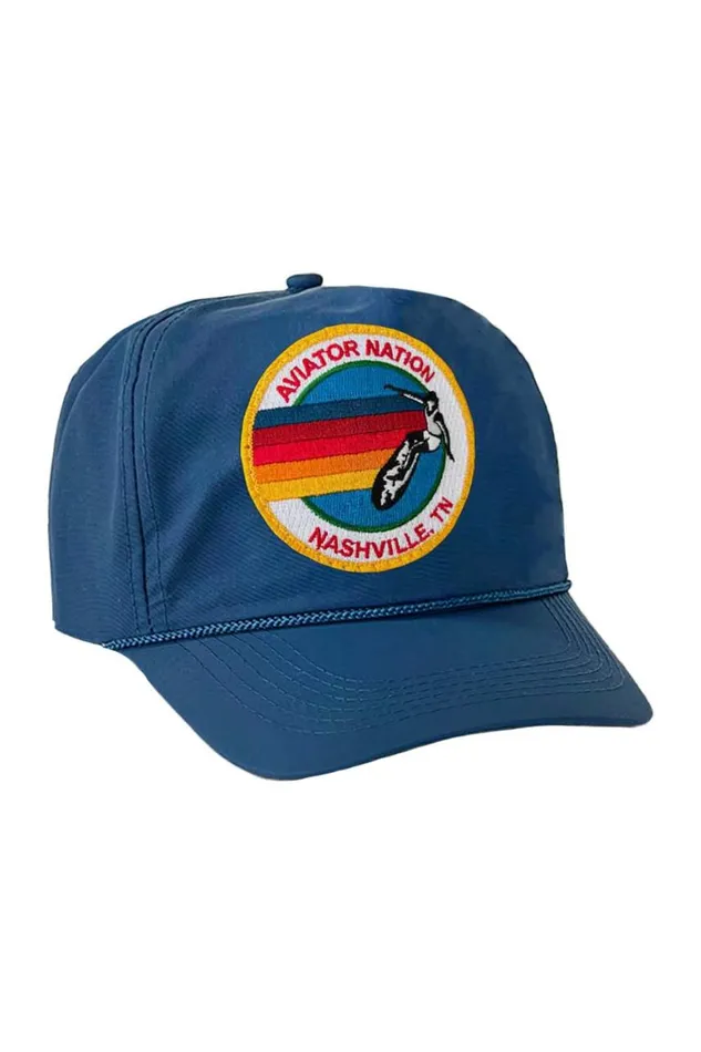 WomenMen Trucker Hats Aviator Nation Signature Nashville Vintage Nylon Trucker Hat