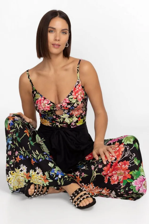 Women METALLI NOTTE PALAZZO CROPPED PANT Metalli Notte Johnny Was Swim and Resort Women METALLI NOTTE PALAZZO CROPPED PANT Metalli Notte Johnny Was Swim and Resort