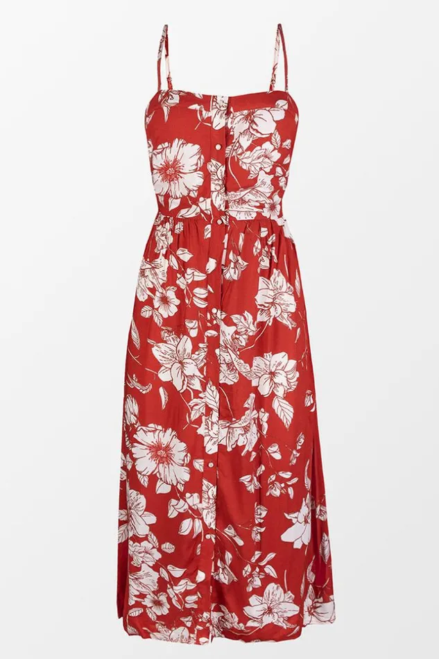 Women Midi Dresses Cupshe Layla Floral Button Front Slip Dress Multicolor