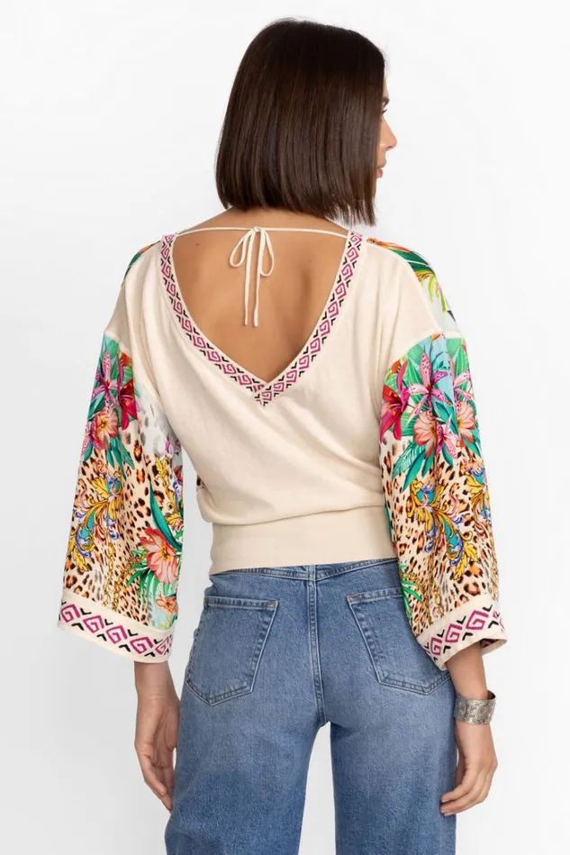 Women MILLER TIGRES PULLOVER BLOUSE Miller Tigre Scarf Print Johnny Was Tops Women MILLER TIGRES PULLOVER BLOUSE Miller Tigre Scarf Print Johnny Was Tops