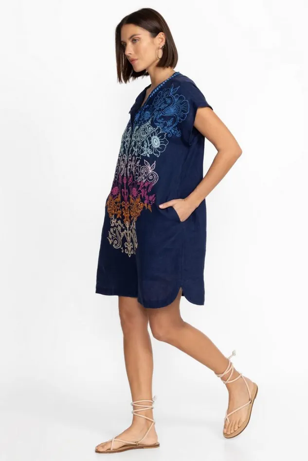 Women MISHTI DRESS Blue Night Johnny Was Dresses Women MISHTI DRESS Blue Night Johnny Was Dresses