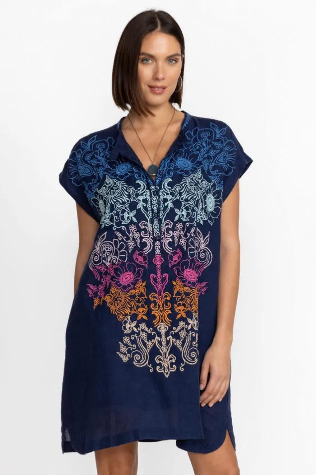 Women MISHTI DRESS Blue Night Johnny Was Dresses Women MISHTI DRESS Blue Night Johnny Was Dresses