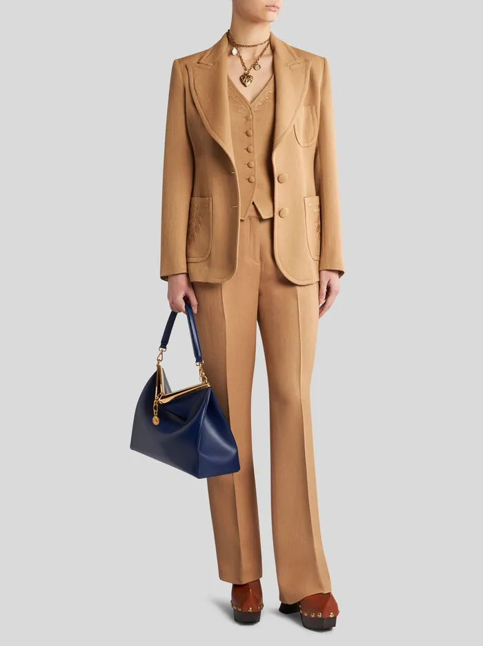 Women Mixed Wool Trousers Etro Trousers