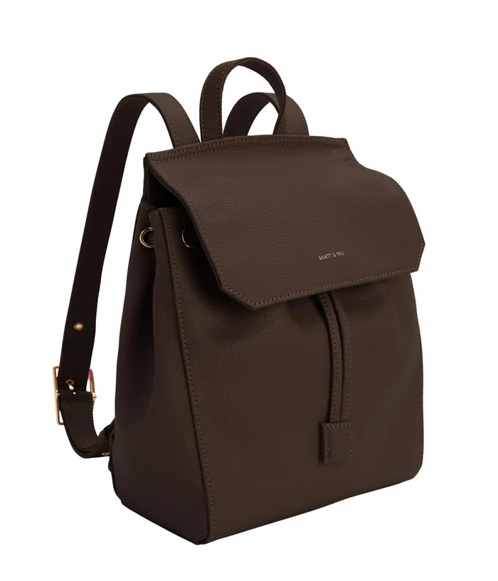 Women Mumbai Med Vegan Backpack 8211 Purity Chocolate Matt and Nat Backpacks