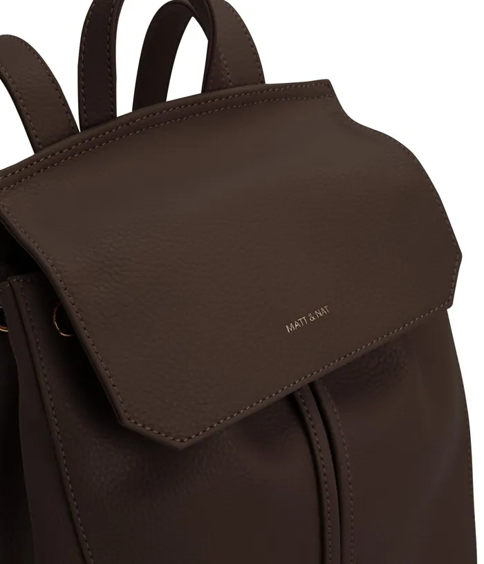 Women Mumbai Med Vegan Backpack 8211 Purity Chocolate Matt and Nat Backpacks