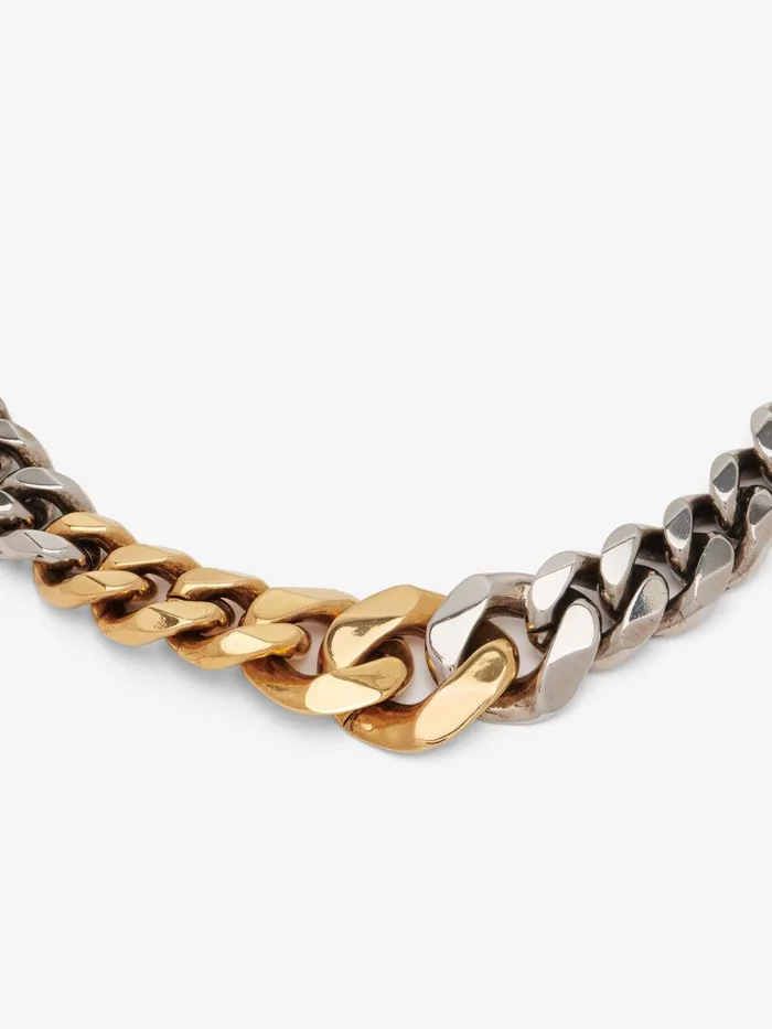Women Necklaces And Pendants Alexander McQueen Chain Choker Antique Silvergold