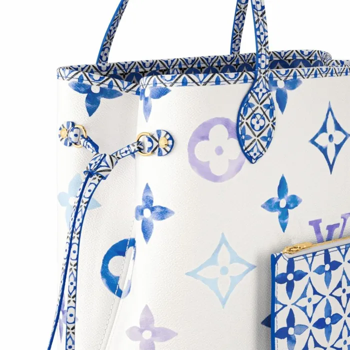 Women Neverfull Bag Louis Vuitton Louis Vuitton M22979 Neverfull MM Blue Monogram 8211 Louis Vuitton Handbag Store