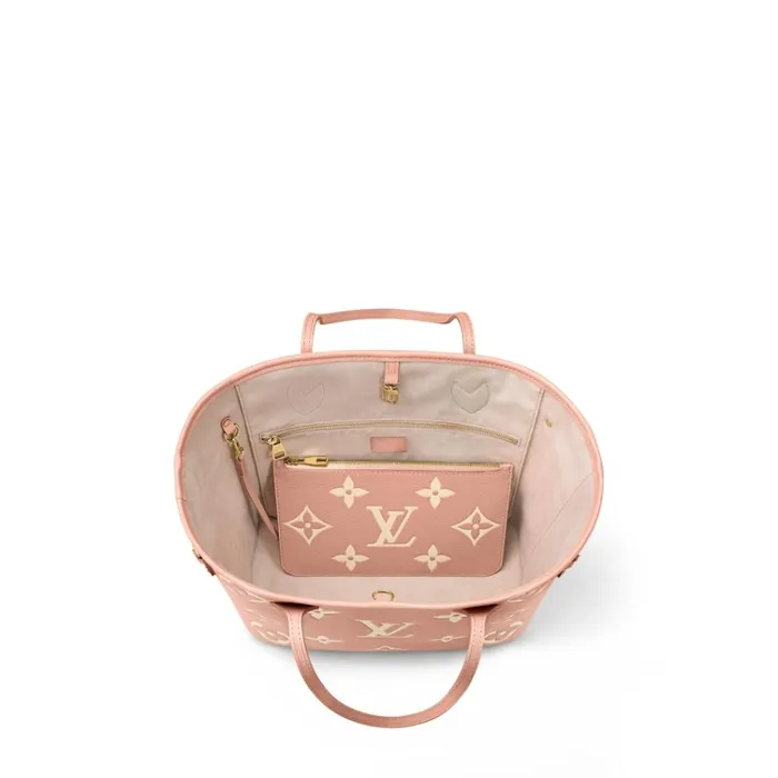 Women Neverfull Bag Louis Vuitton Louis Vuitton Neverfull MM M46329 Trianon Pink Cream 8211 Louis Vuitton Handbag Store