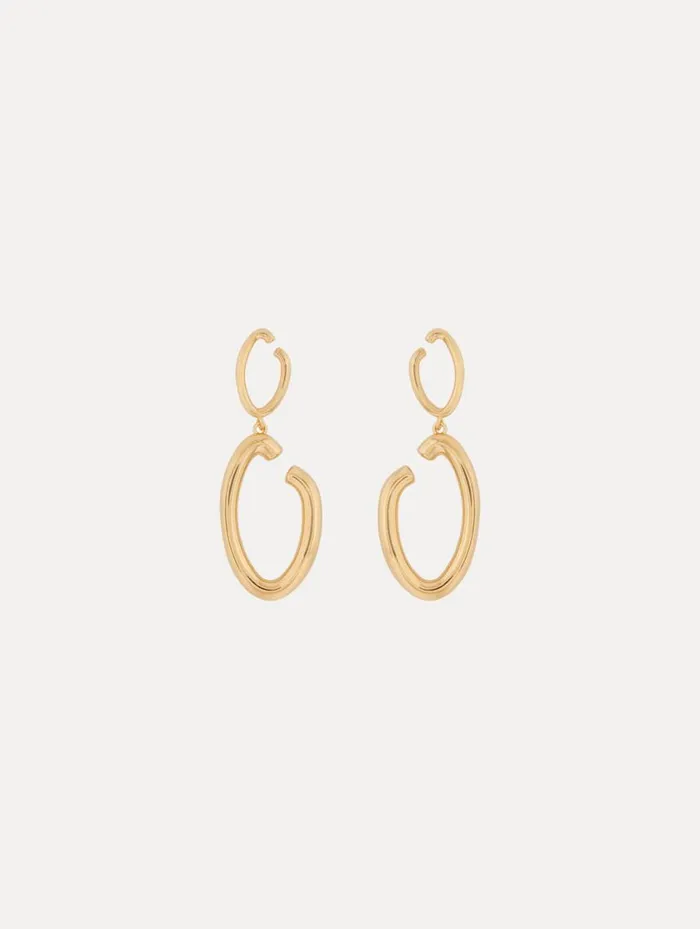 Women O Drop Earrings Gold Oscar De La Renta Earrings