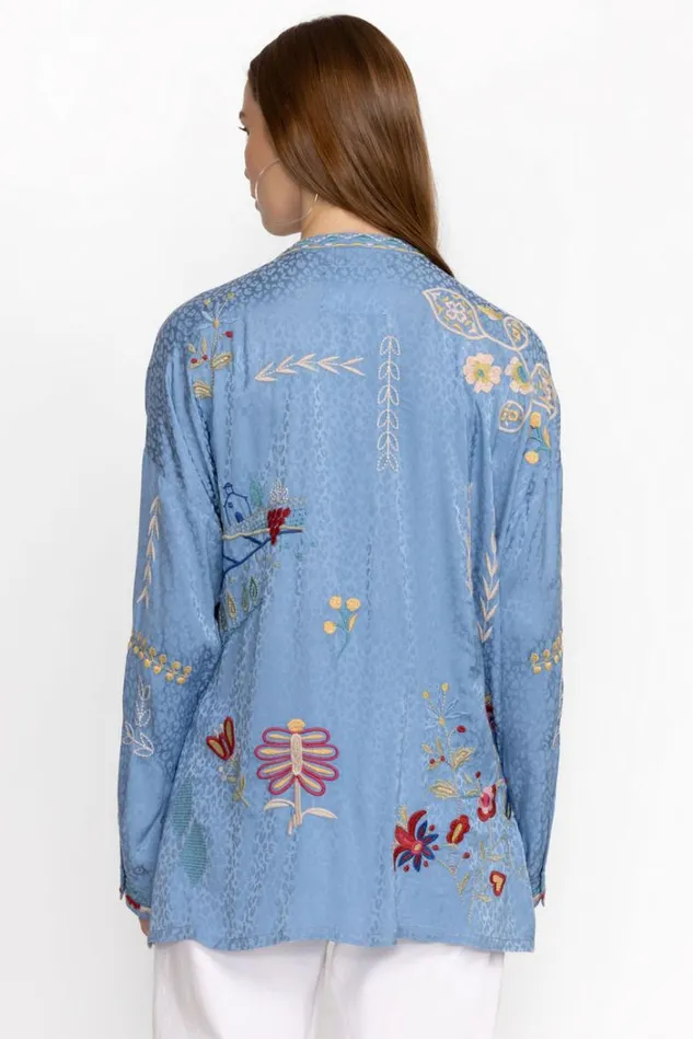 Women OANNA BLOUSE Blissful Blue Johnny Was Tops Women OANNA BLOUSE Blissful Blue Johnny Was Tops