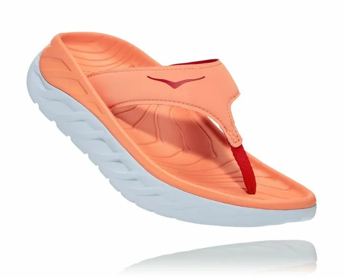 Women ORA Recovery Flip Cantaloupe Fiesta HOKA ONE ONE Recovery Sandals