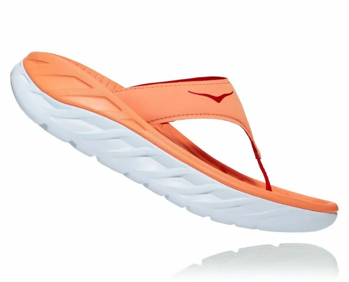 Women ORA Recovery Flip Cantaloupe Fiesta HOKA ONE ONE Recovery Sandals