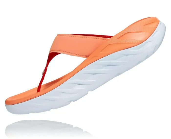 Women ORA Recovery Flip Cantaloupe Fiesta HOKA ONE ONE Recovery Sandals