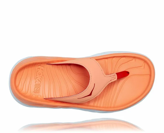 Women ORA Recovery Flip Cantaloupe Fiesta HOKA ONE ONE Recovery Sandals