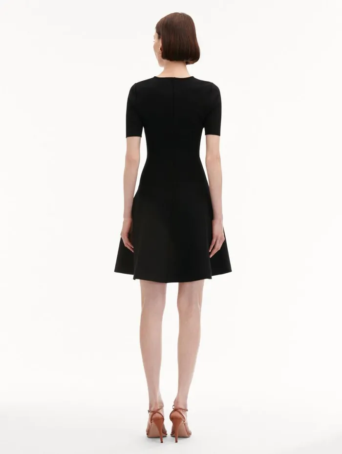 Women Orchid Threadwork Jacquard Dress Black Multi Oscar De La Renta Dresses Women Orchid Threadwork Jacquard Dress Black Multi Oscar De La Renta Dresses