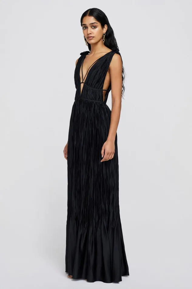 Women Ostara Gown Black Jonathan Simkhai Dresses and Jumpsuits