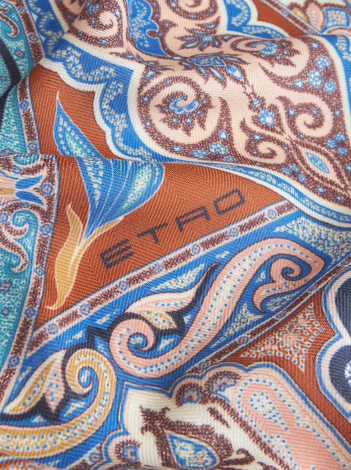 Women Paisley Silk And Cashmere Shawl Etro Scarves And Silk