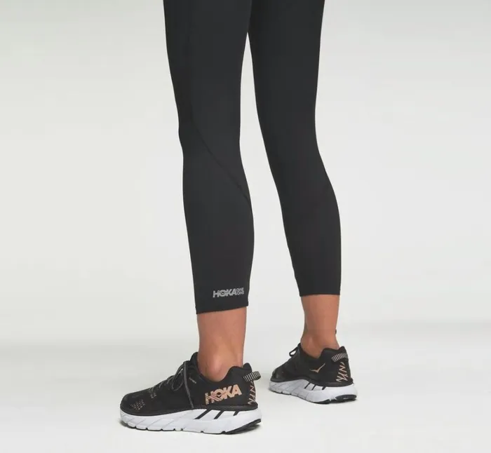 Women Performance Crop Tight Black HOKA ONE ONE Bottoms