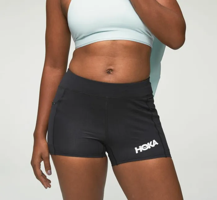 Women Performance Knit 3034 Short Black HOKA ONE ONE Bottoms