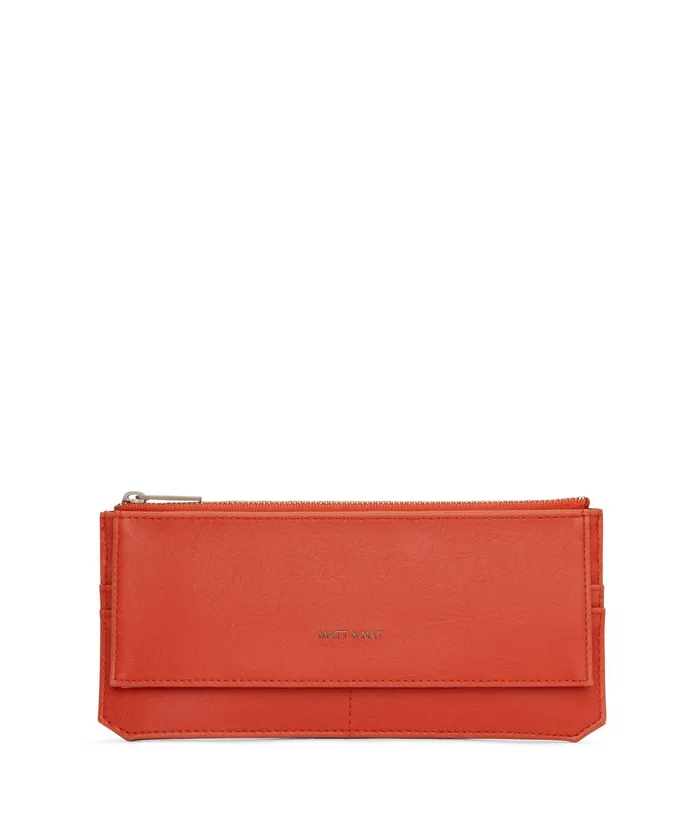 Women Perla Vegan Flat Wallet 8211 Vintage Cardinal Matt and Nat Wallets