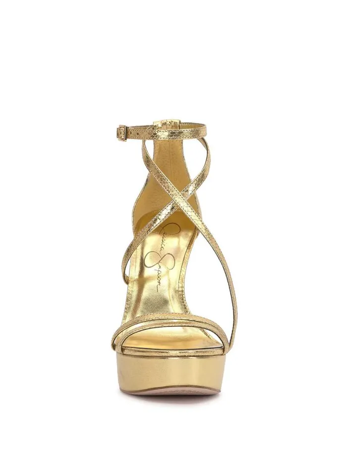Women Platforms Jessica Simpson Jewelria Platform Sandal In Gold